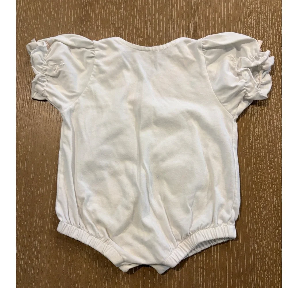 Vintage Baby Girls 0-3 Months Romper Lot 3 Floral Pink Bubble Bodysuits